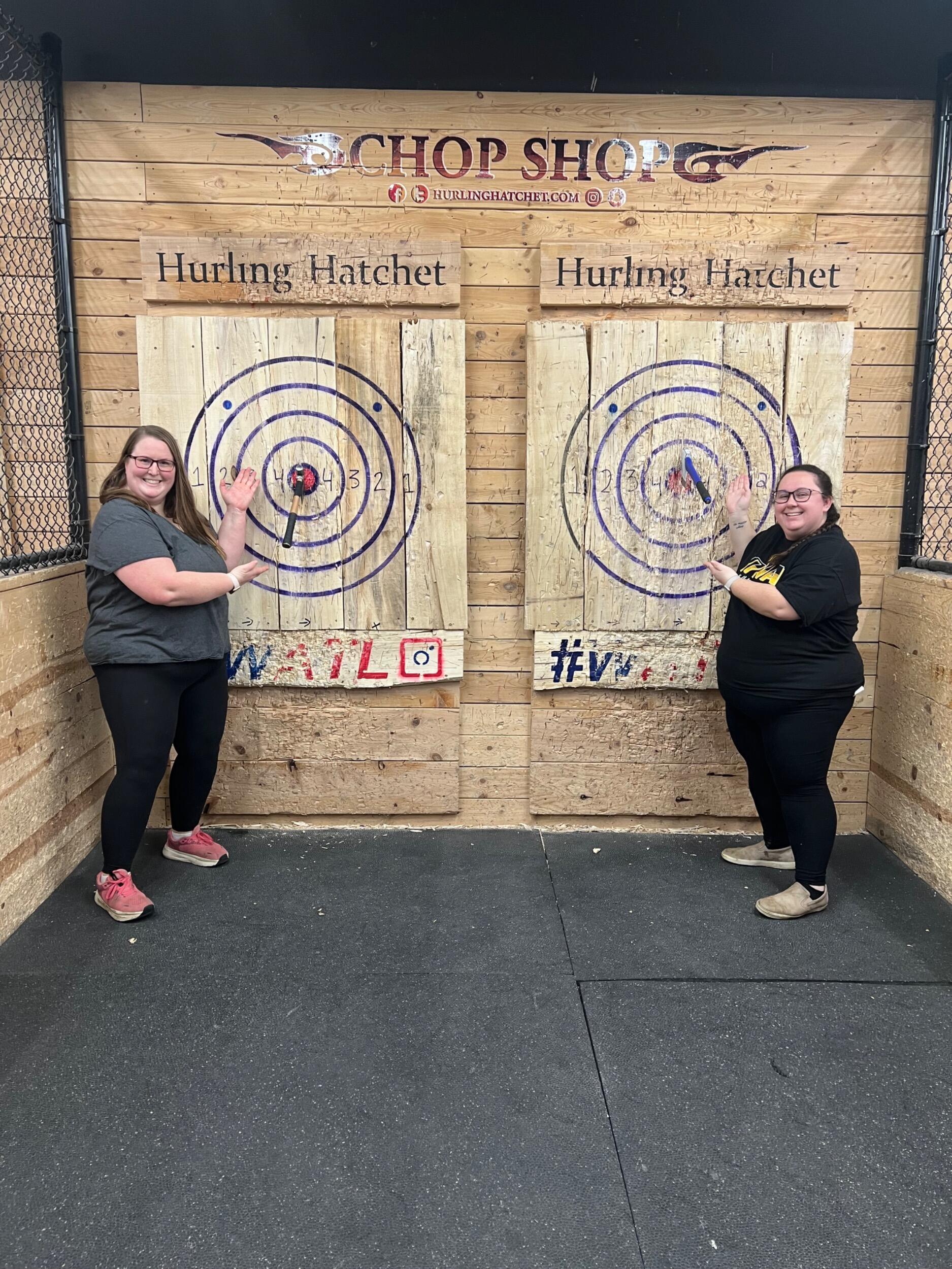 Turns out we are both pretty good at throwing axes