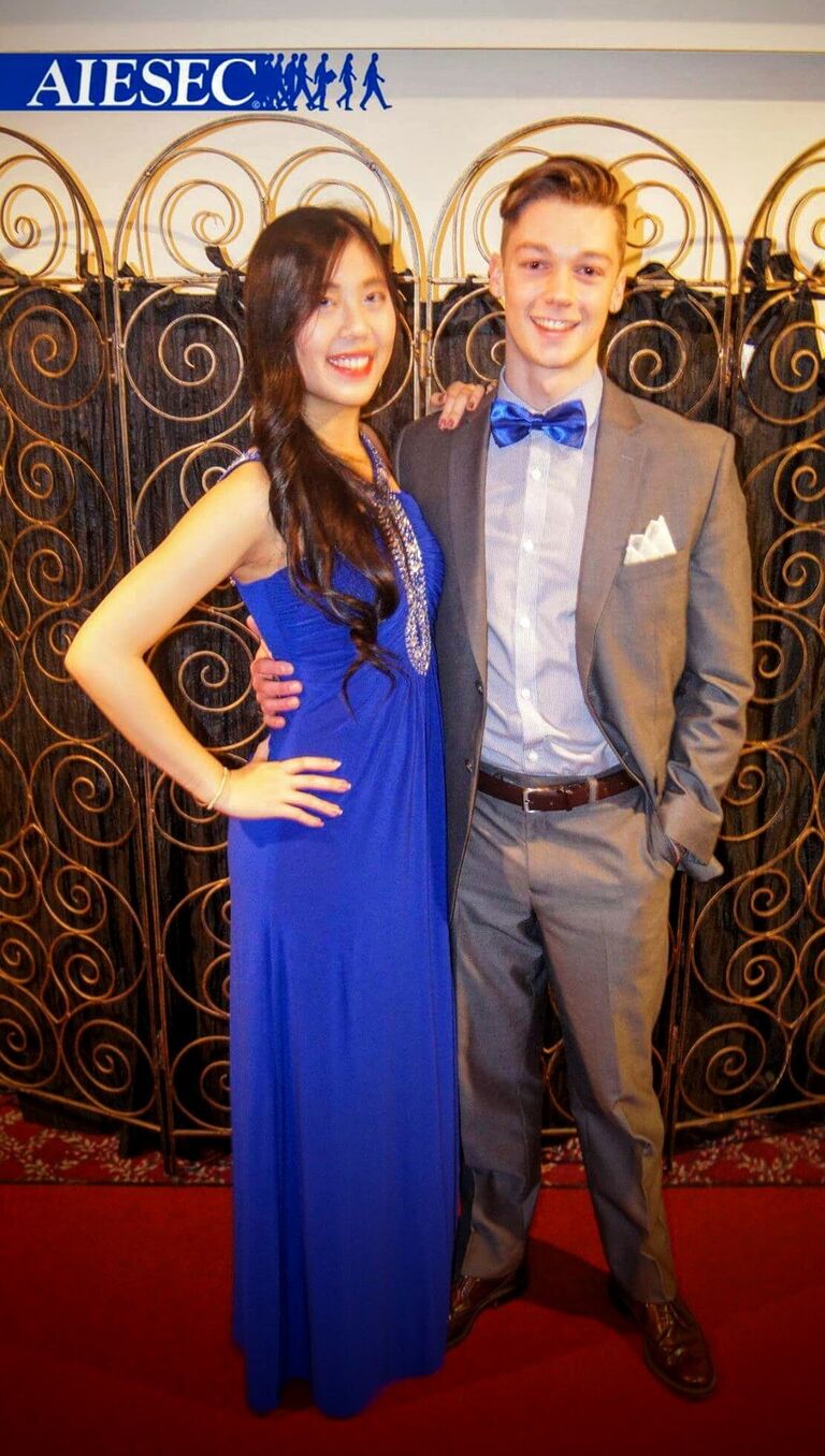 We met working in AIESEC, an international non-profit, in our second year of undergrad. This was our first gala together as a couple and when we (gasp) became instagram official. 
