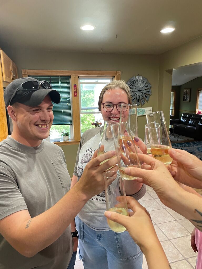 The day we told my family about the engagement.