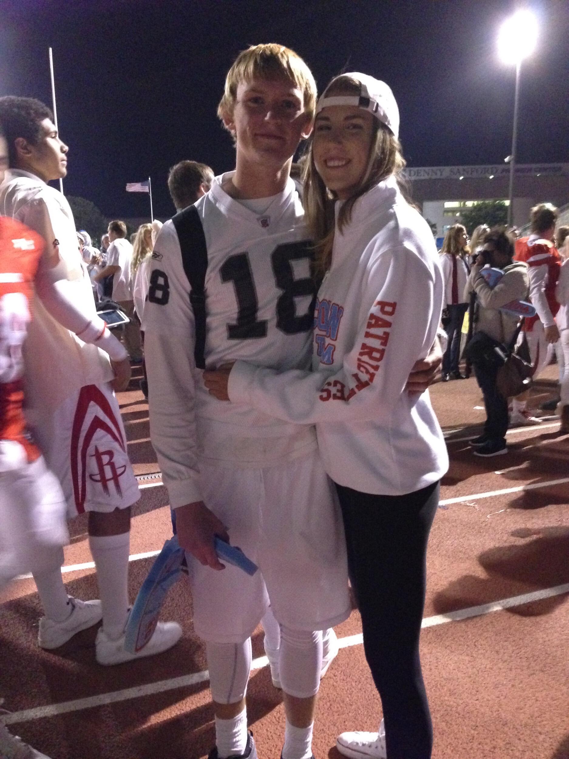 Our first picture taken together after a Lincoln High School football game. Drew used this an excuse to get Regan's number to send her the pic. 