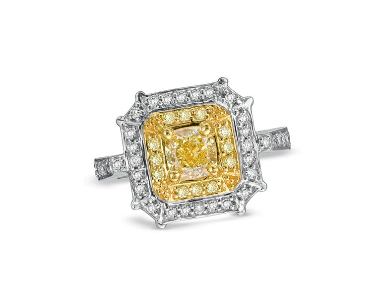 Zales canary yellow diamond on sale ring