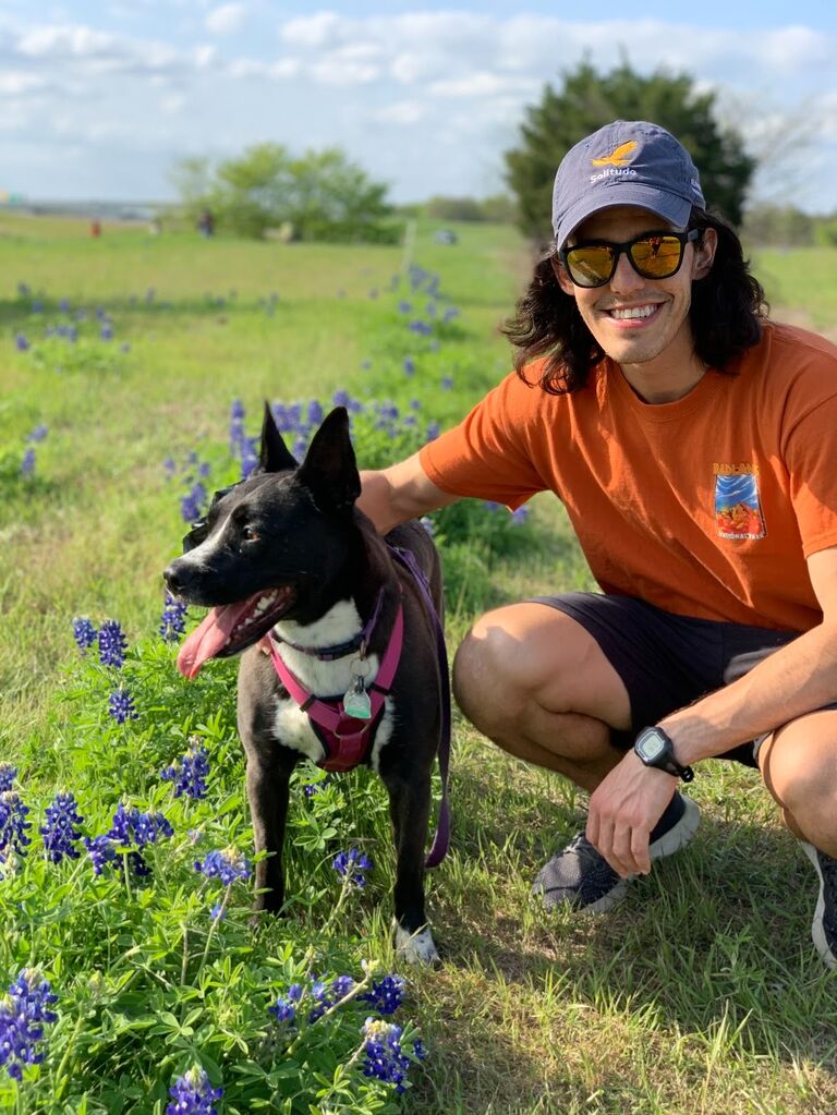 Taking Minnie to see the Blue Bonnets 