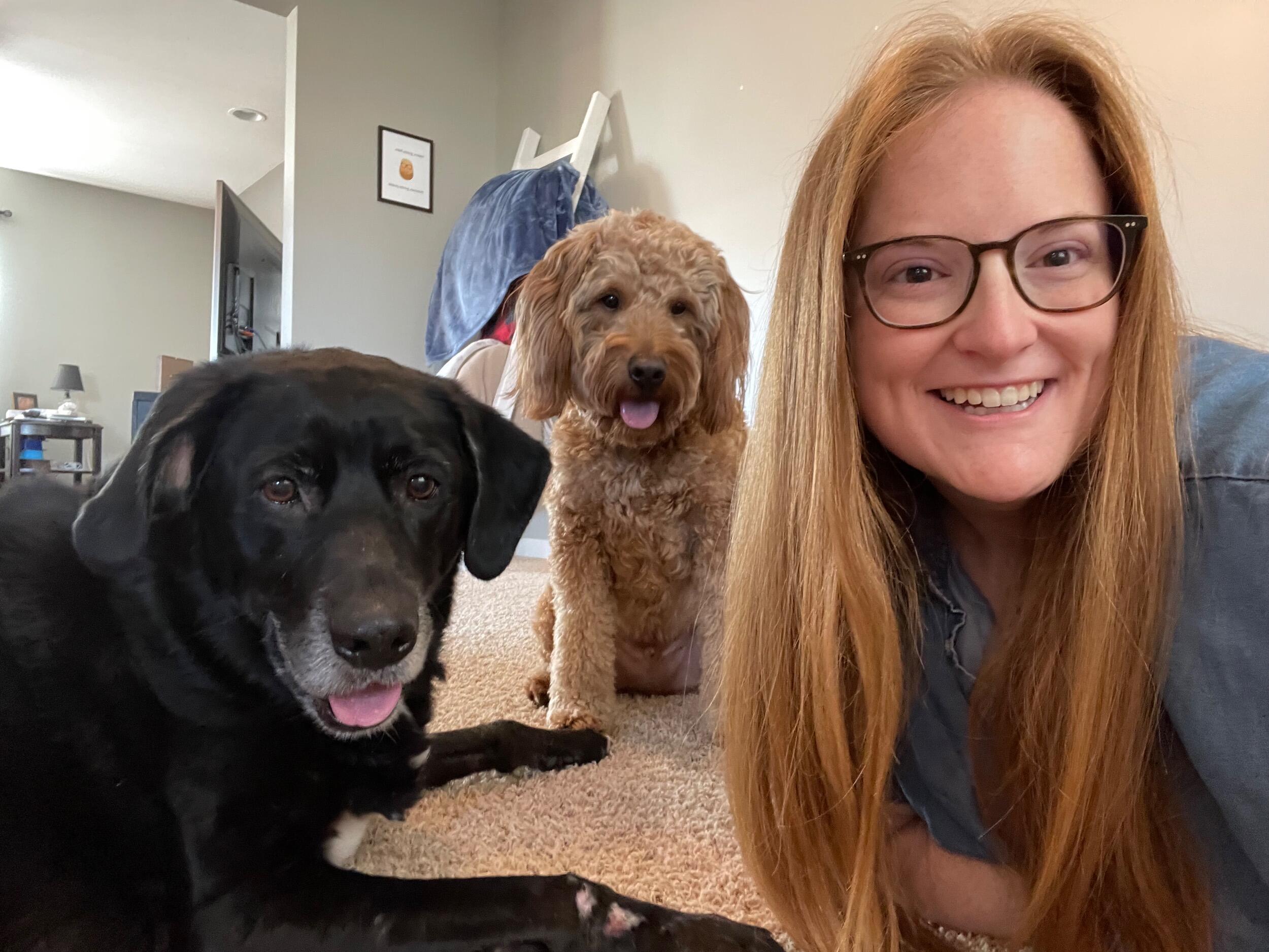 SJ left for a 2 week work trip in Germany and France. Megan hung out with Gunner and Finley during that time.