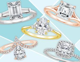 Fancy-cut diamond engagement rings