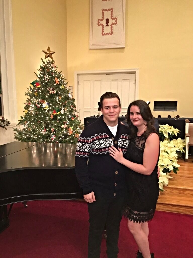 Christmas Eve at Colts Neck Reformed Church. We'll be married here nearly 9 years later!