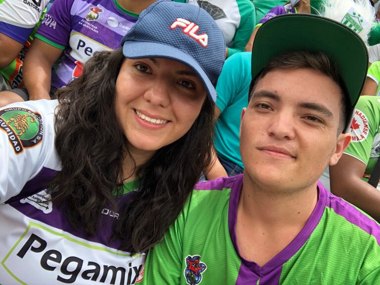 Primera vez que fuimos al estadio juntos para ver a nuestro equipo Antigua