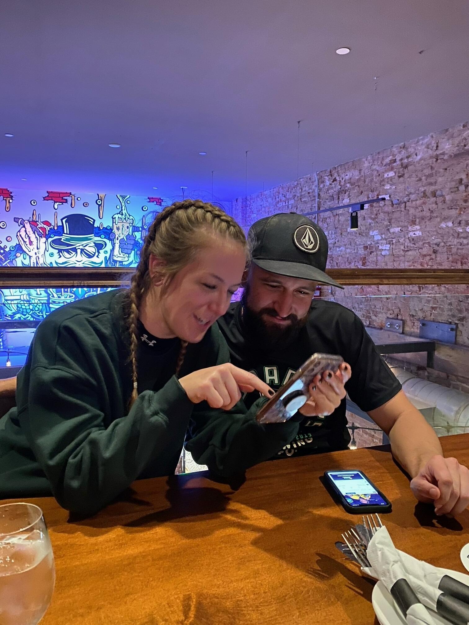 The first time we were able to actually hang out and connect, after a Bru Daddys softball tournament. 