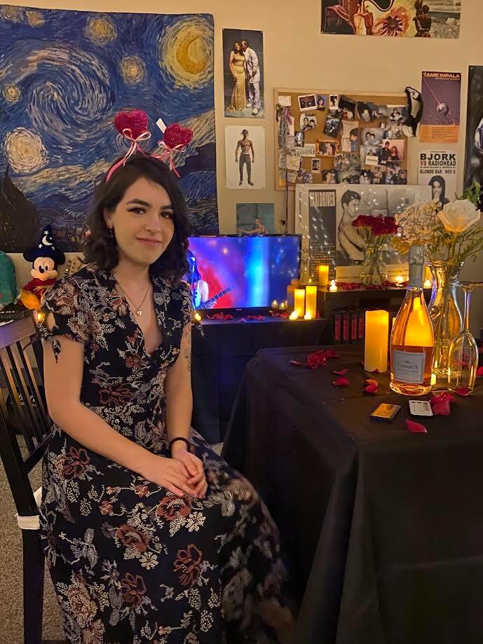 Almost a year into our relationship and everything was still closed. I remember freaking out about not being able to celebrate Valentine's, but I managed to figure it out. I decorated my studio with candles, a romantic dinner table, and even a chocolate fountain! 