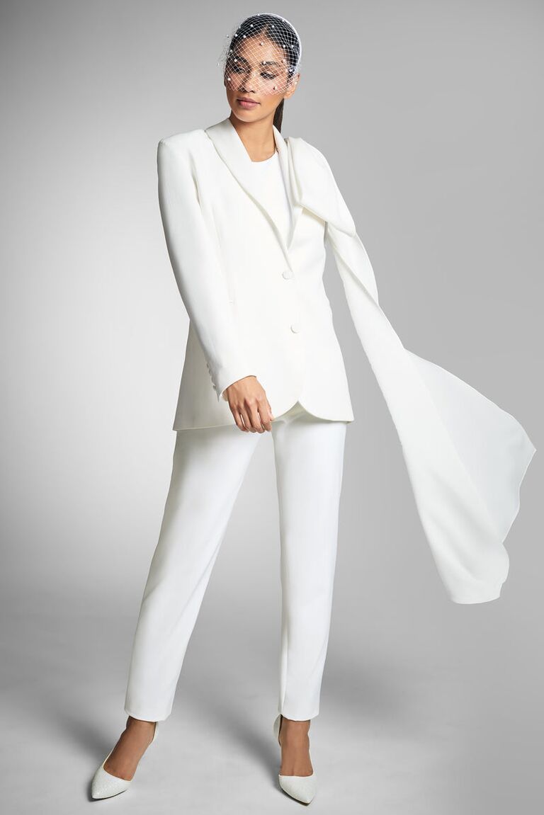 White Pant Suits For Women  Wedding pantsuit, Second wedding