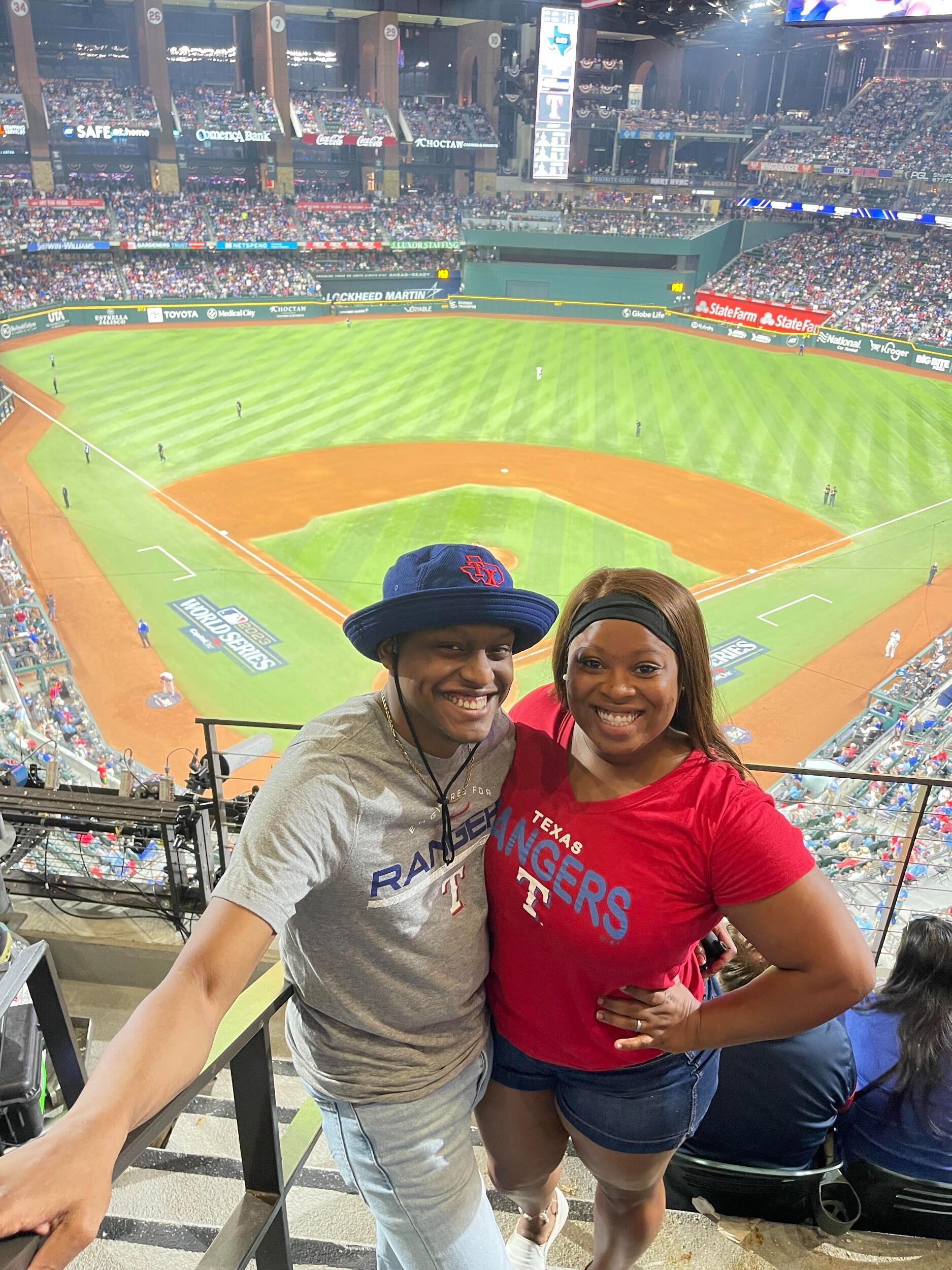 Jabari and Alexandria go to the World Series in Arlington, Texas.