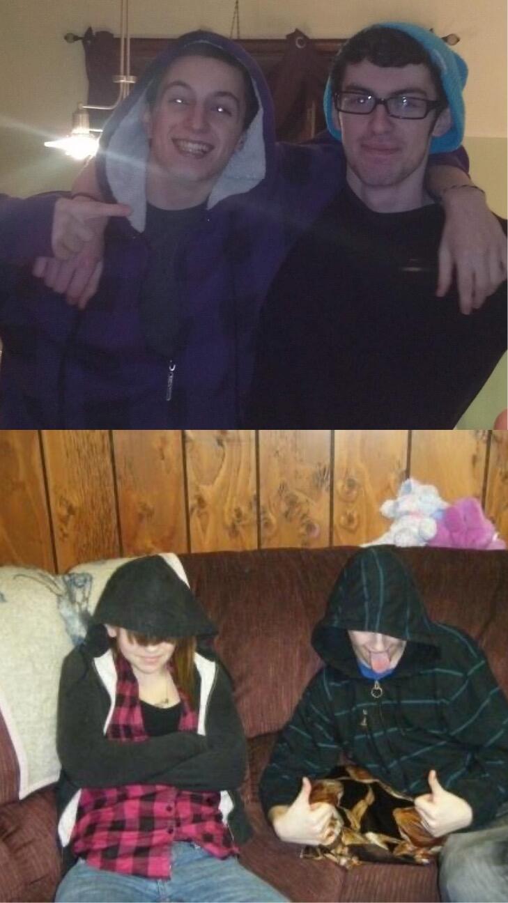 Sometime in 2008, Sam and Louie became good friends and realized they live down the street from each other thanks to AOL. Louie also happened to be best friends with Sean. Thus, Sam and Sean meet again; this time as awkward 13 year olds. 

This 8th grade year held many walks around the block, hanging out in Sam's garage, Sam teaching Sean the Rugrats theme song on her piano, witnessing various parkour sessions, many pool parties, skateboarding, and Sean skateboarding into Sam's pool. 

Once again, Sam had a crush on Sean, and Sean didn't care about girls yet. (A reoccurring theme)

The next few years after 2008 involved a lot of moving for Sam, and with that, some distance between her & friends including Sean. 

~

Fast forward to April of 2017. Sam ran into Louie at a CVS parking lot. They rekindled their friendship & Louie offered for Sam to come rent his house with him and friends. Louie texted Sam to meet him in Sean's parent's driveway to discuss details.

Sam saw Sean for the first time in 10 years. From 13 years old, to 23 years old. The spark still struck, and again; Sam had a crush on Sean.


