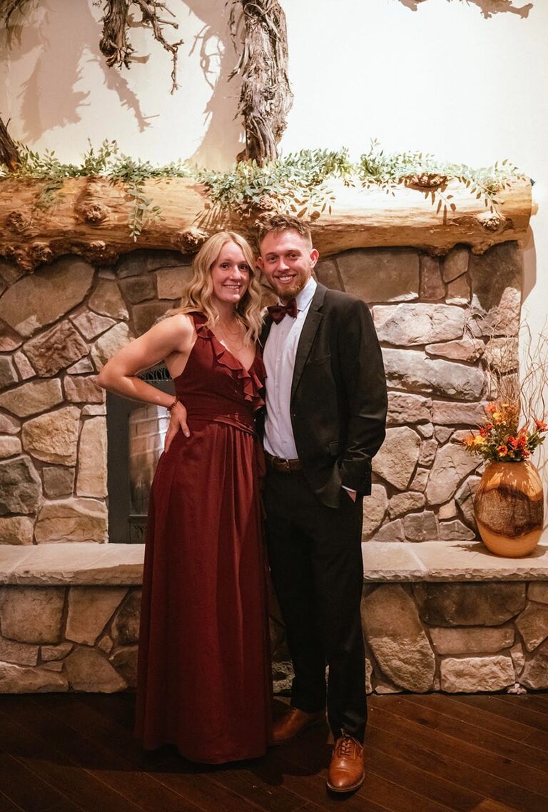 First time getting all dressed up together and celebrating Maegan's sisters wedding.