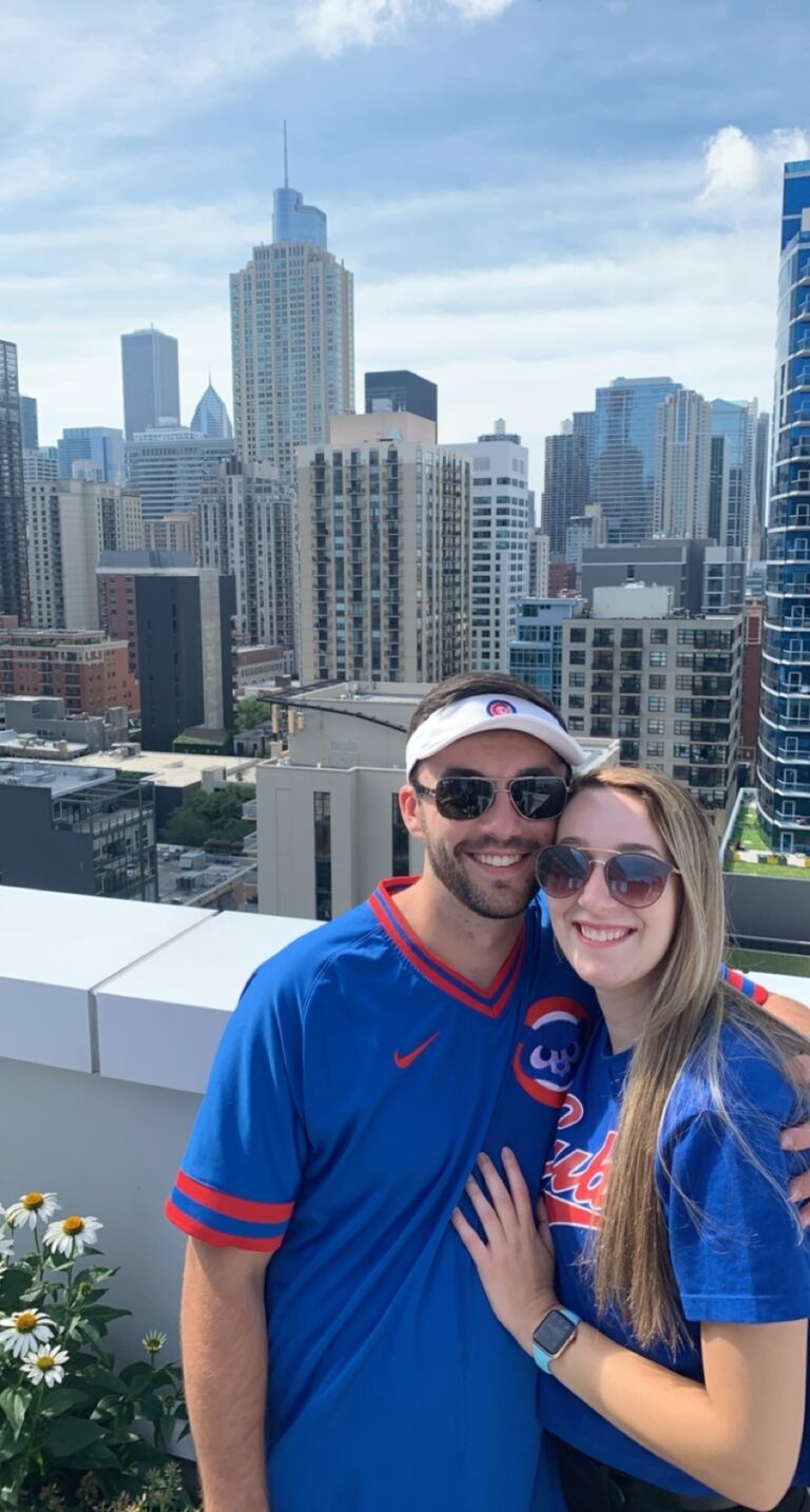 Our first of countless Cubs games together. 