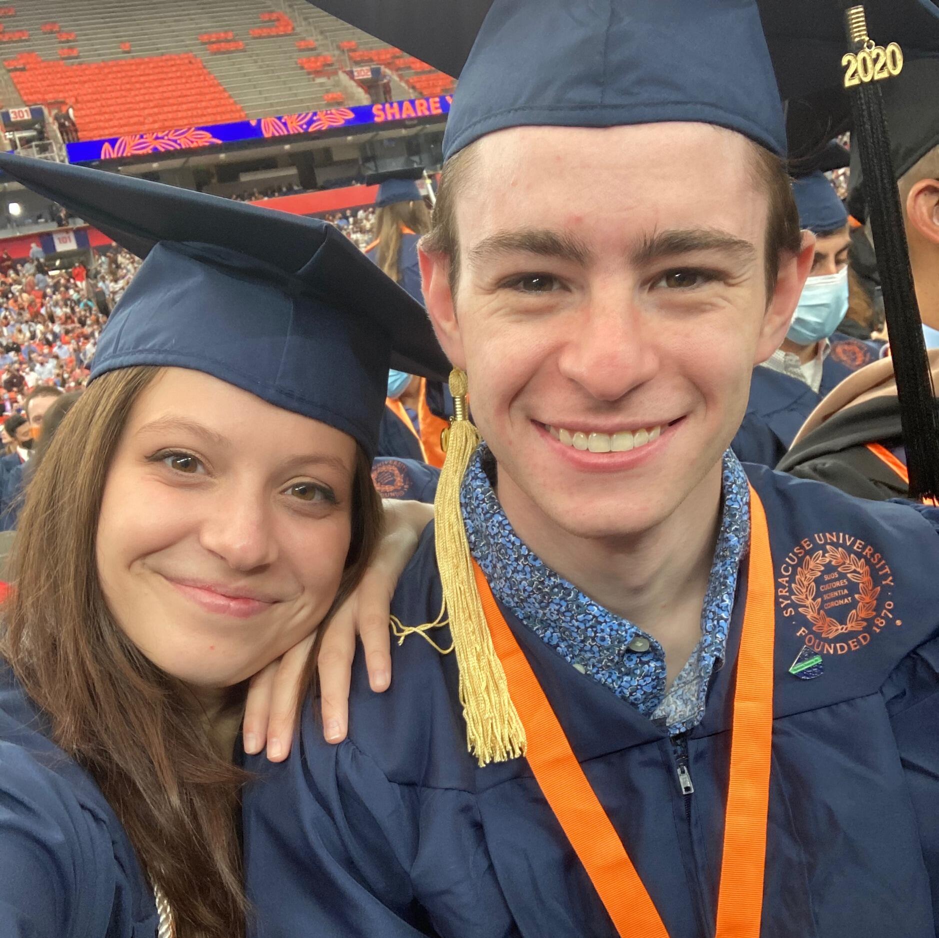 Seth and Taylor had a delayed graduation ceremony from Syracuse University (gee thanks, COVID).