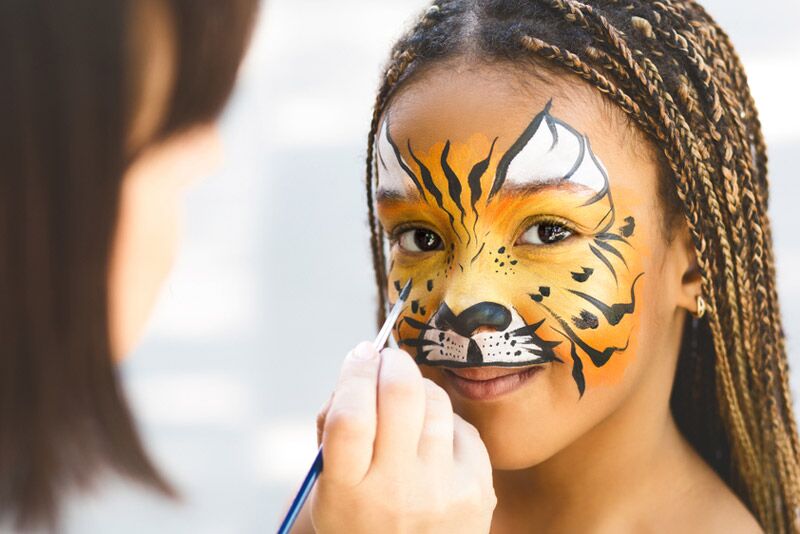 Halloween party face painting