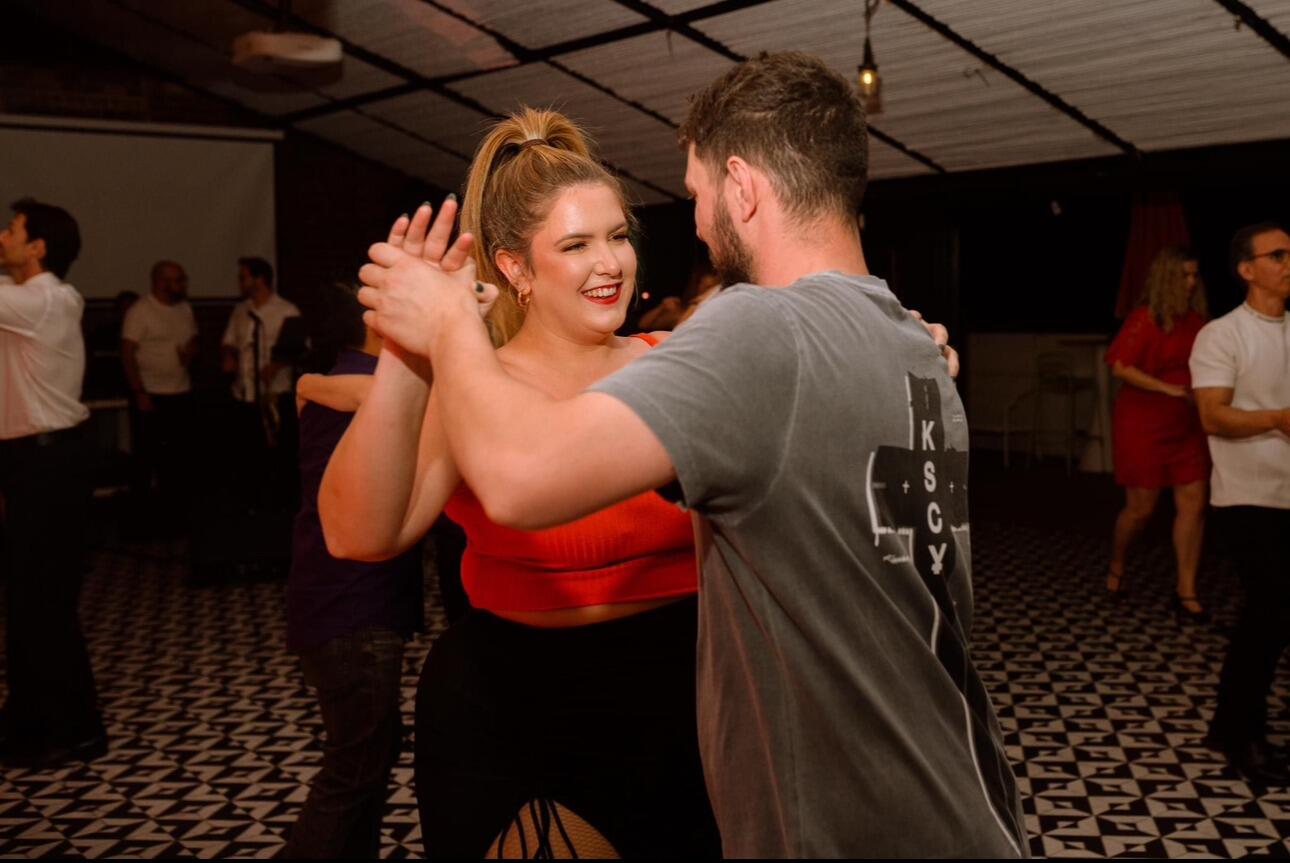 Rob's learned Salsa in leaps and bounds! They love a great salsa social in the beaches or the city with friends.