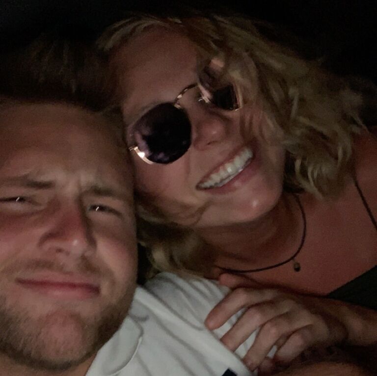 After they had both graduated, Katie and Matt would occasionally see each other... such as Thursday Night COVID trips to the Colonial 🎤 #iykyk
