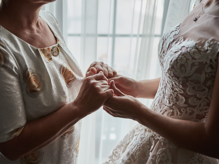 Jewelry for mom store on wedding day