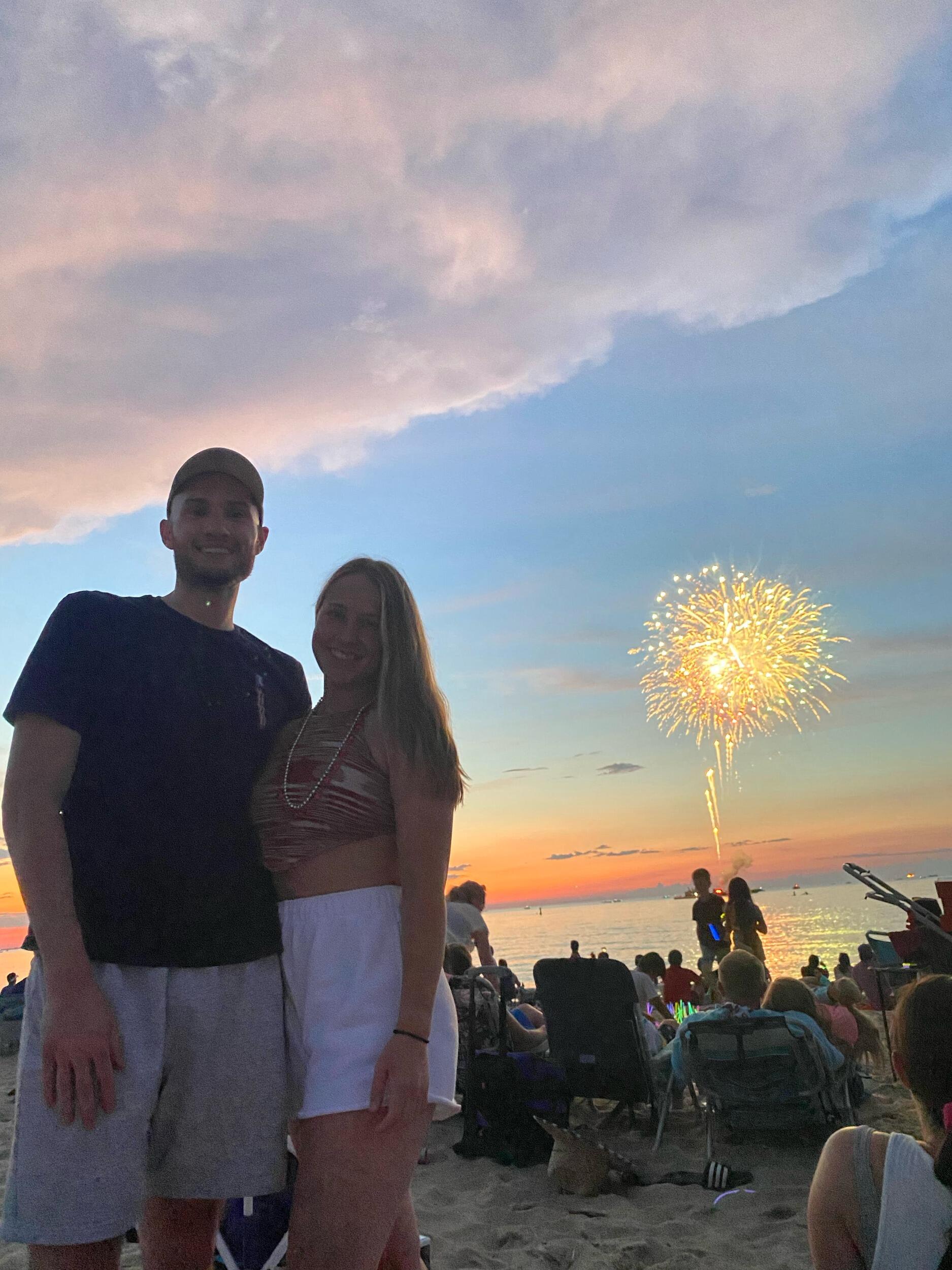 Living Life Over the Years: Another summer with the Kellogg's and watching the fireworks. One year from our engagement and neither of us knew. 