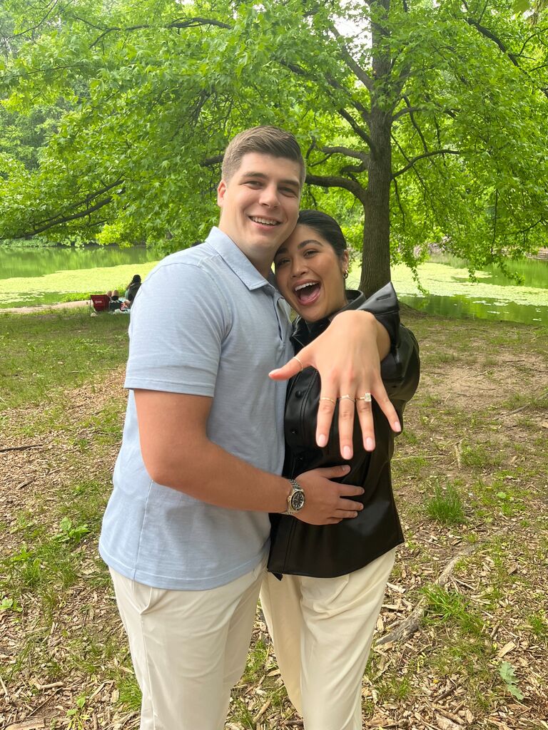 Drum roll please.... Chase proposed to Niki at Prospect Park in New York! He was only slightly nervous and forgot what he wanted to say. Niki was very excited to say yes!! 