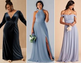 Blue bridesmaid dresses