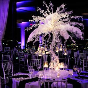 cheap feather centerpieces for weddings