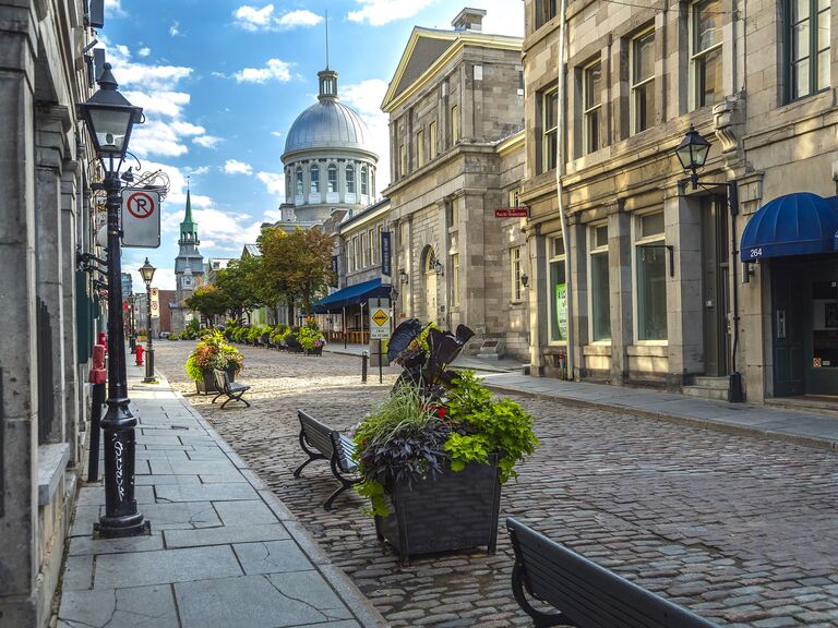 Cobbled street in Montreal