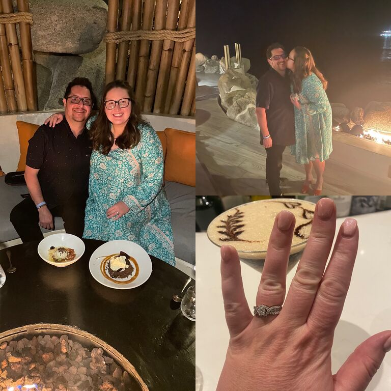 Engaged! The Mona Lisa in Cabo San Lucas. 