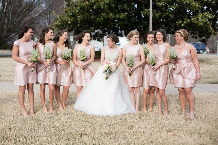 champagne bridesmaid dresses short