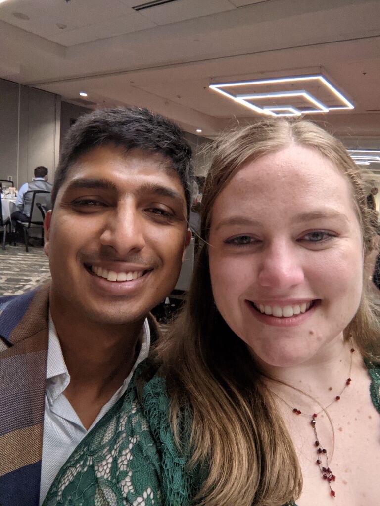 Attending our first wedding together