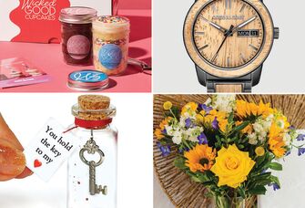 Collage of romantic gift ideas