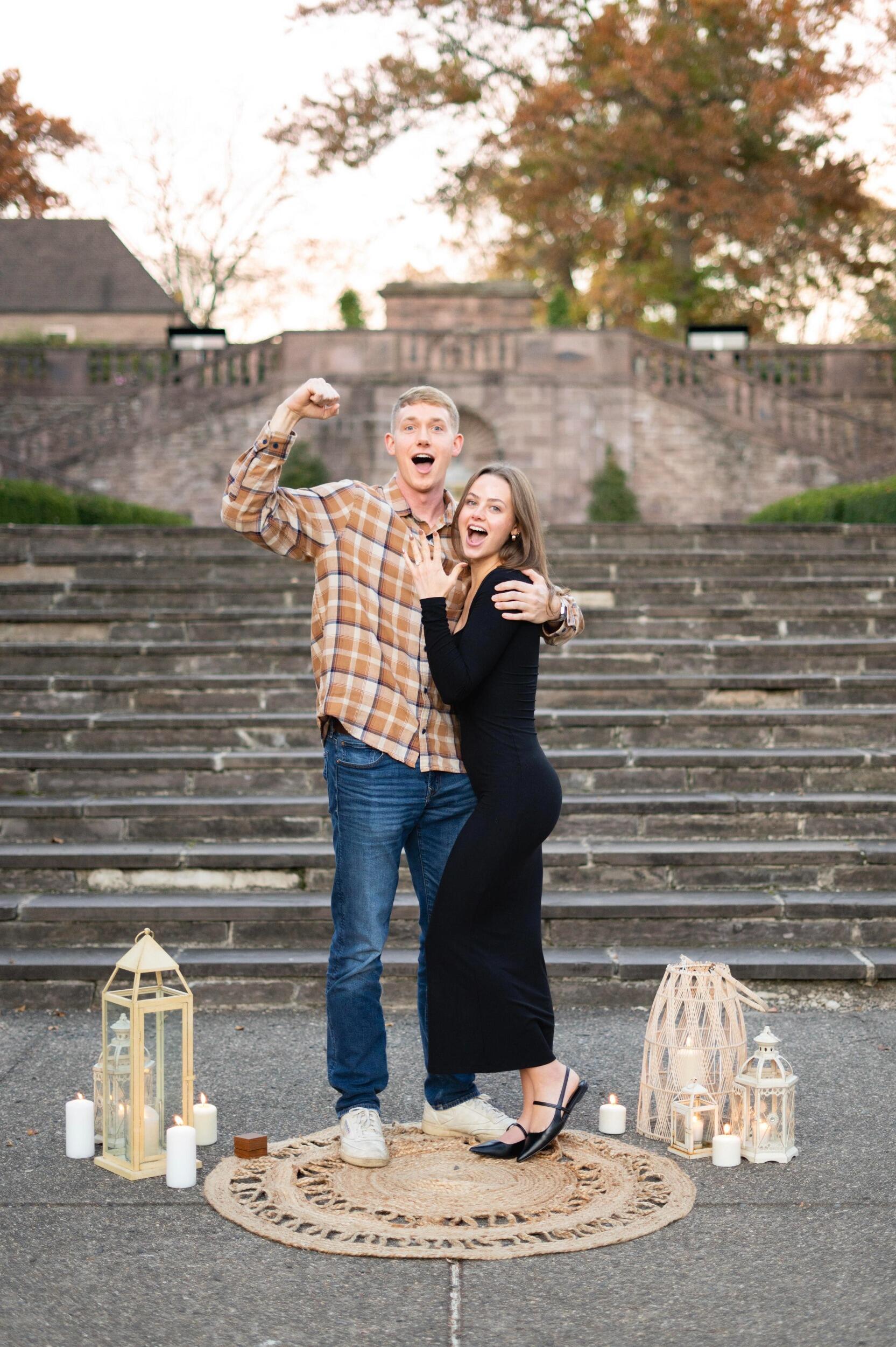 Fast forward to 1 year and 8 days after we went official, we got engaged! We cannot wait to celebrate our love in May 2025 with our friends and family. We love you.