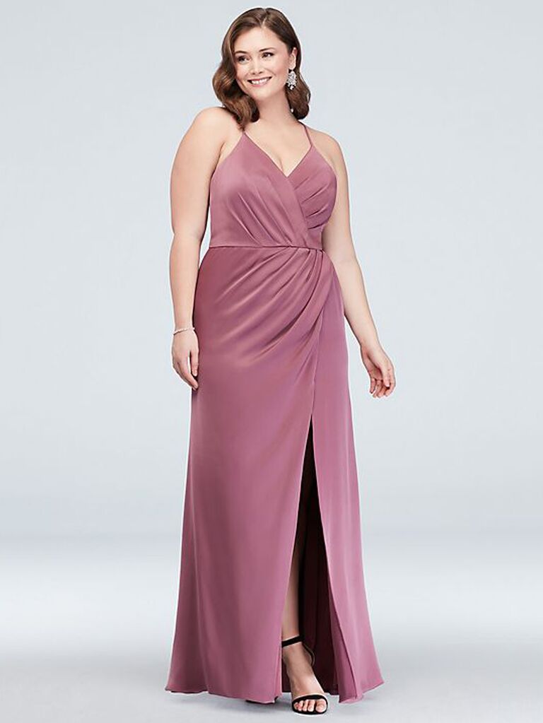 purple plus size bridesmaid dresses