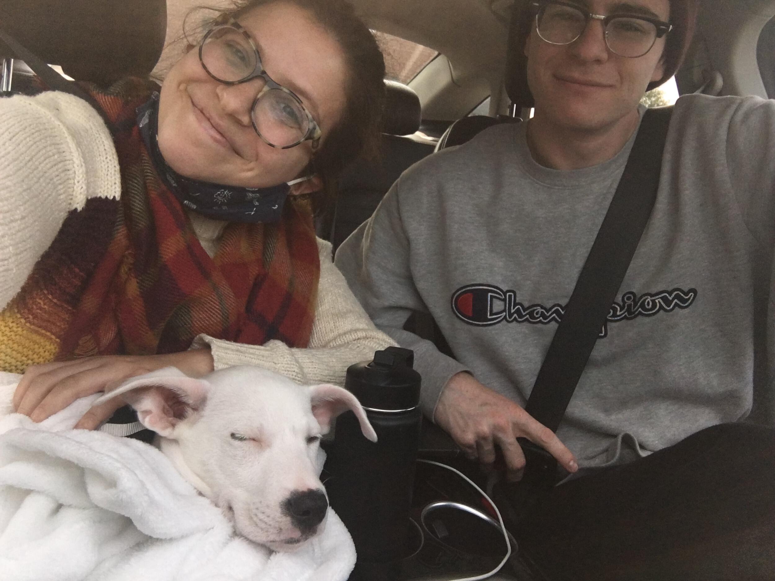 Seth came home from work and Taylor convinced him to "just go look" at a puppy that was an hour away. They, of course, came home with Goose that weekend.