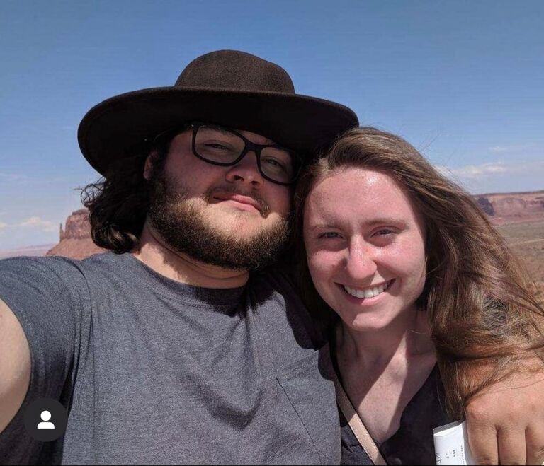 Us in Monument Valley, Utah, on our month long road trip in August 2019. 