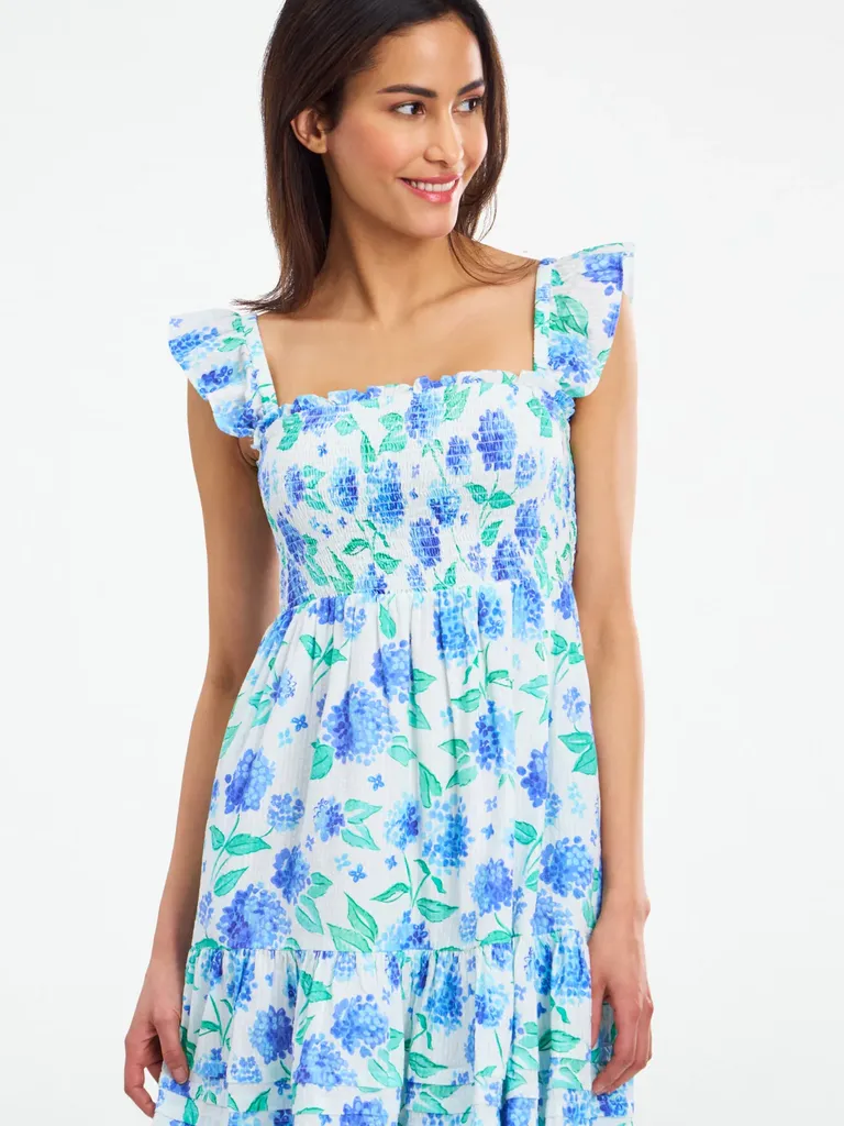 Hydrangea short sleeve mommy and me dress for wedding from Roller Rabbit