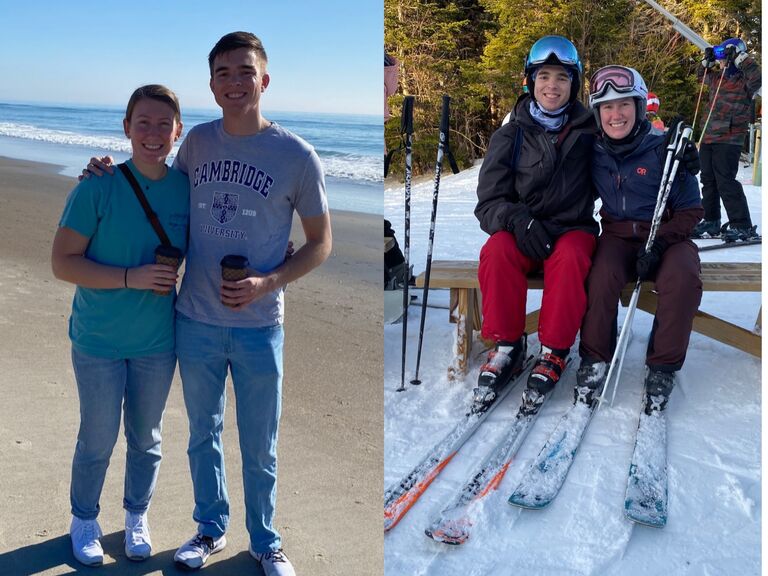 I visited Aaron’s family for the first time, going to their house and ski trip! 