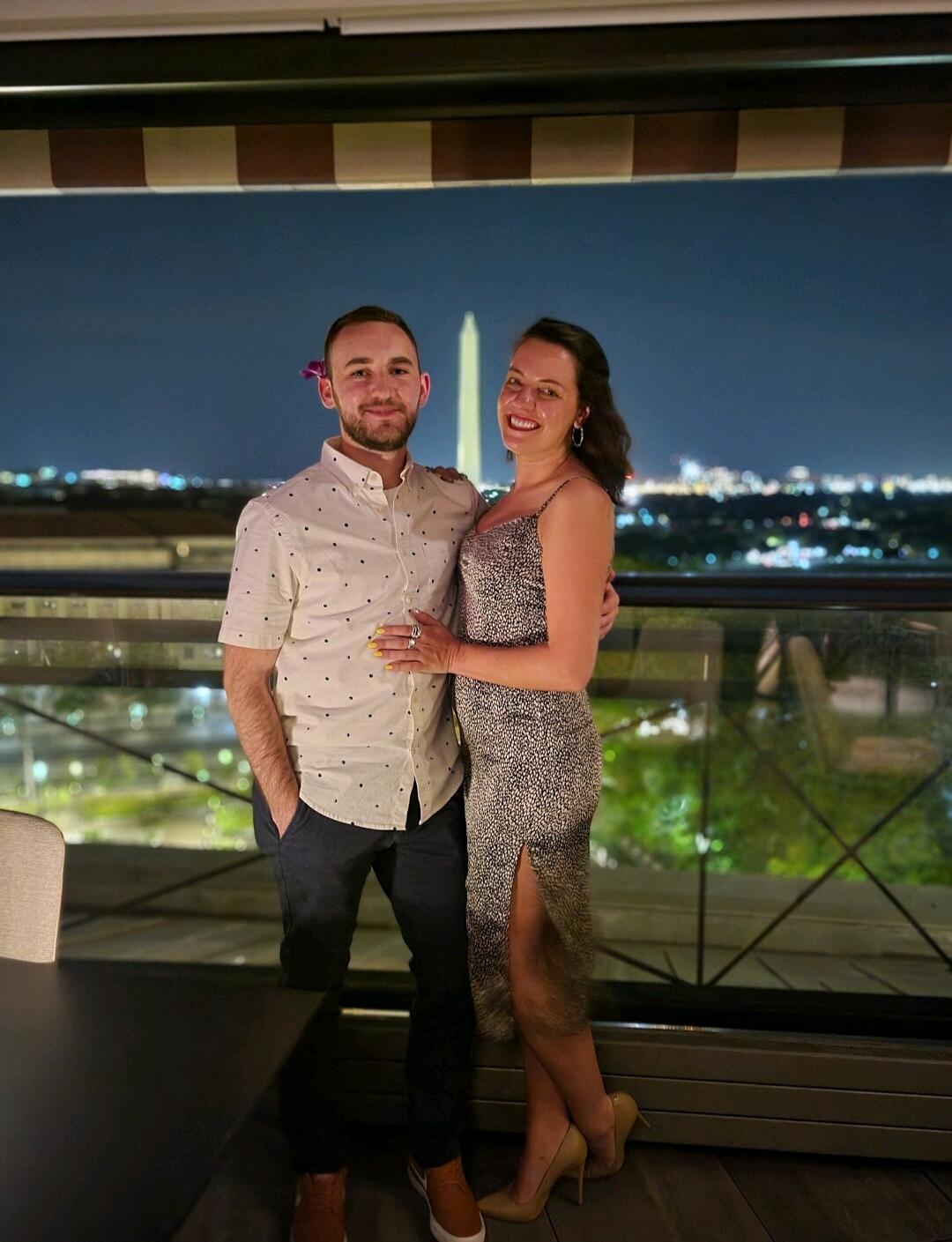Paul took Colleen to a fancy date night at The Vue in DC. She was smitten and a little tipsy from the wine so she asked him to make "things official."