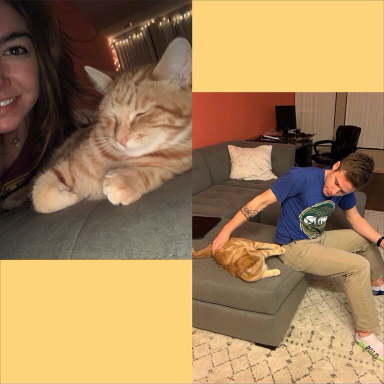 In 2018, we met on Bumble. The same month, Sara adopted Toulouse. It was a good month for us all!