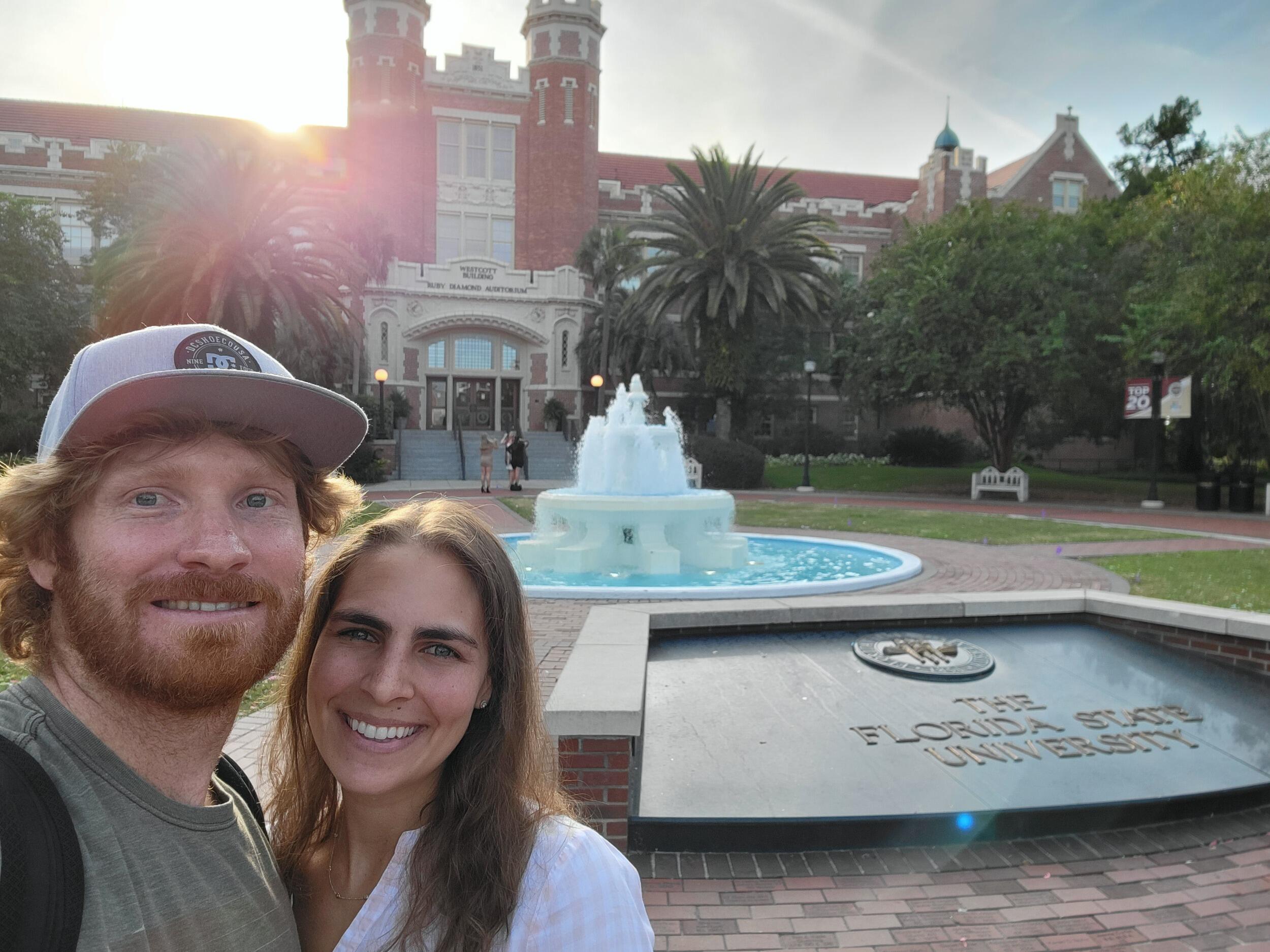 Tim started his MBA at Veronica’s alma mater and he learned how to do the Seminole chop and say “Go Noles!”