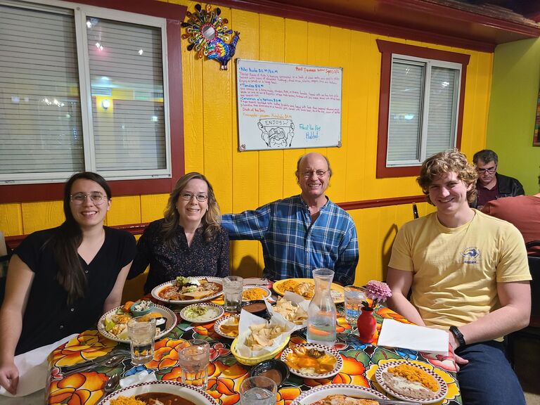 Josh met my mom (she took the picture) and Phil and Peggy.