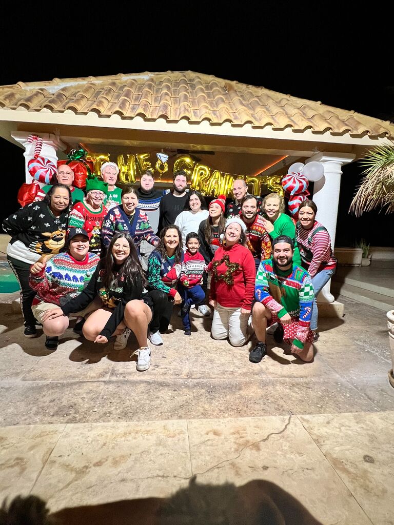 Ugly Christmas Sweater Bachelor/Bachelorette Party in San Carlos, Mexico with the Madrigal family.