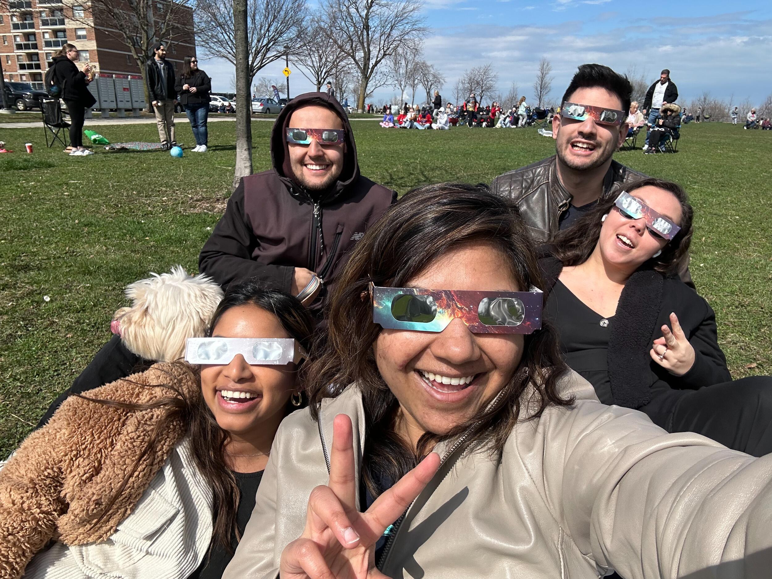 They watched the solar eclipse (of the heart) with friends through some *cool glasses 