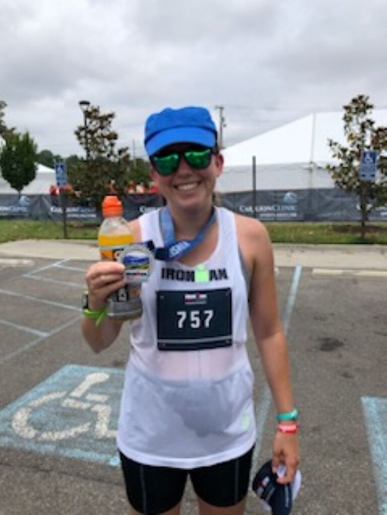 Sara even completed the Roanoke Half-Ironman Race!