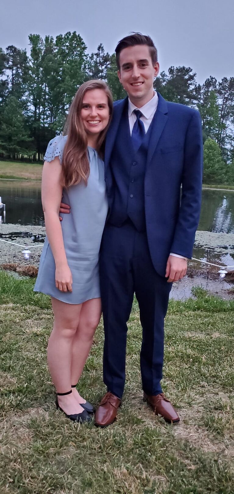 Celebrating our friends' wedding! We now live together in Raleigh <3