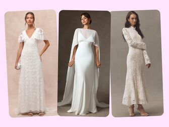 Three wedding dresses for older brides