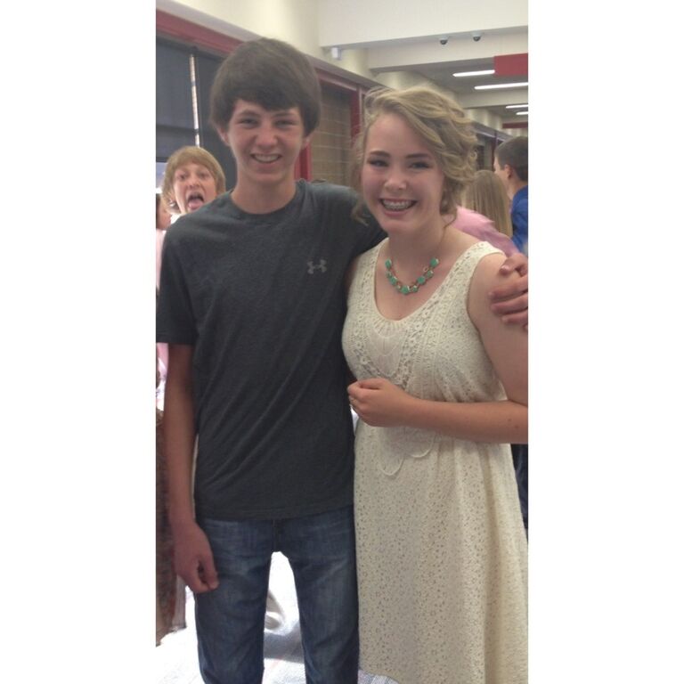 Our 8th-grade promotion. We weren't dating, but we were head over heels for one another.