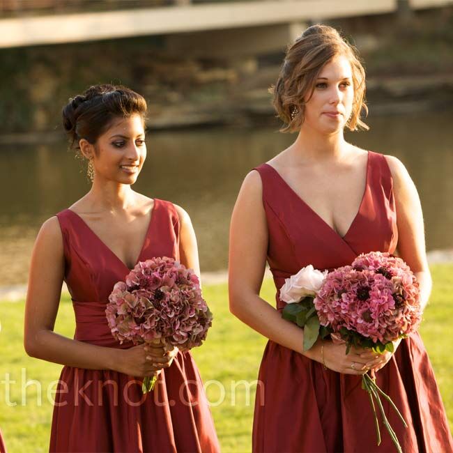 cranberry bridesmaid dresses