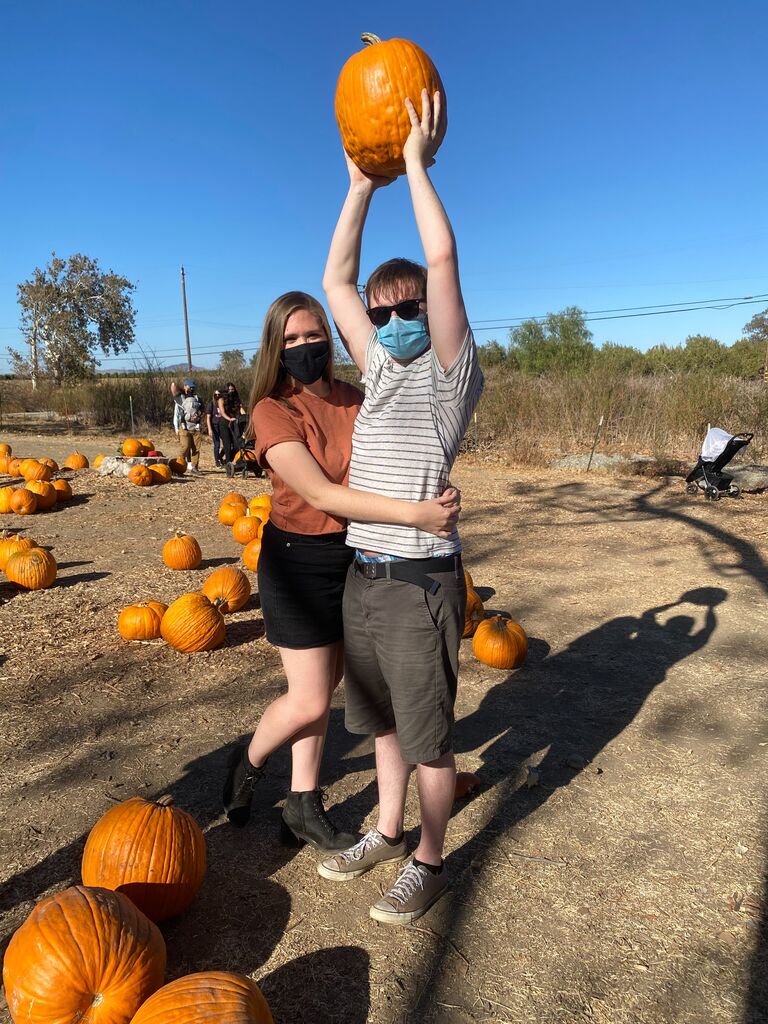 Picking out pumpkins