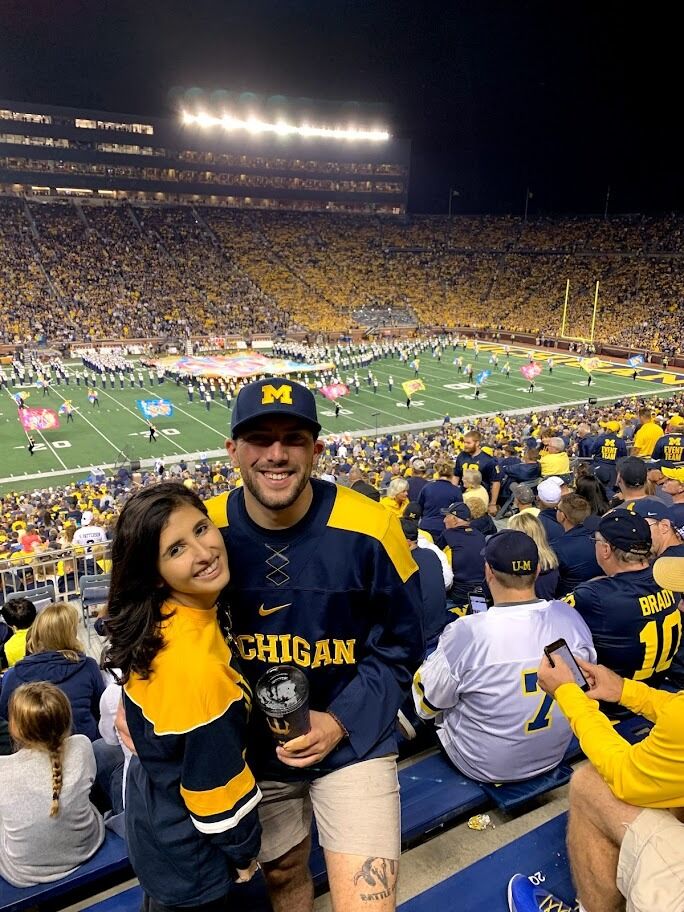 The Big House: Nate gives Aimee the gift of being a Michigan fan